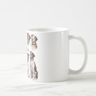 White coffee cup with dog picture on it