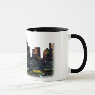 White coffee mug with the Dallas Texas Skyline