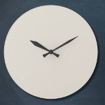White Coffee Solid Colour Large Clock<br><div class="desc">White Coffee Solid Colour</div>
