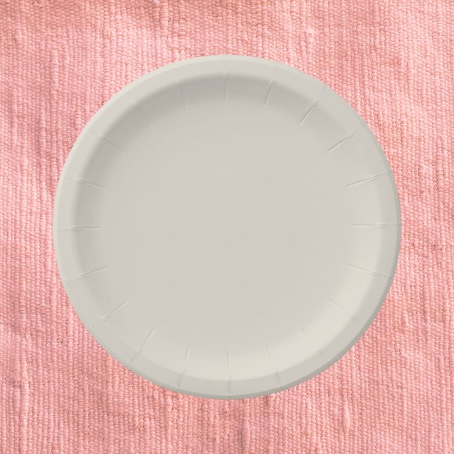 White Coffee Solid Colour Paper Plate (Creator Uploaded)