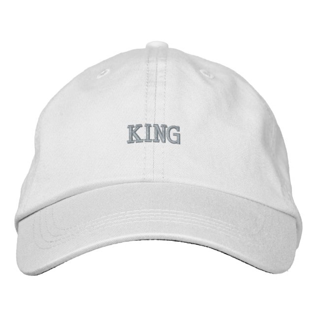 White Colour Cotton Embroidered Hats Caps (Front)