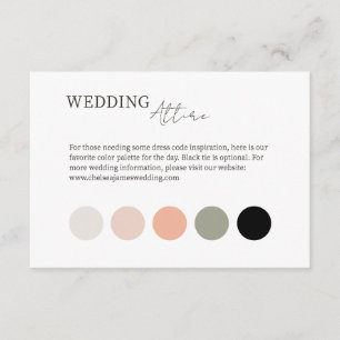 White   Colour Dot Wedding Dress Attire  Enclosure Card