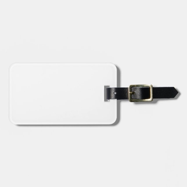 White Colour Luggage Tag (Front Horizontal)