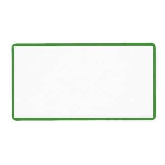 White Colour with Thin Green Borders