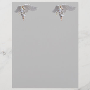 White Colourful Angel Custom Letterhead
