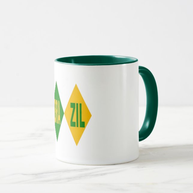 White combo mug BRAZIL (Front Right)