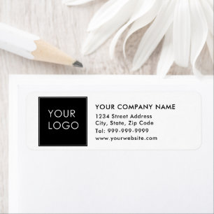 White Company Business Modern Logo Return Address