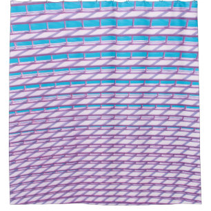 White concrete architecture plan shower curtain