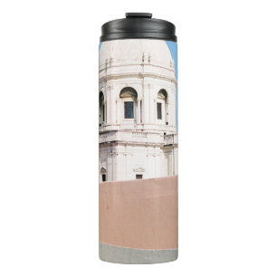 WHITE CONCRETE BUILDING UNDER BLUE SKY THERMAL TUMBLER