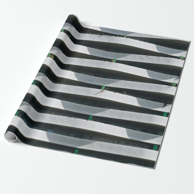 WHITE CONCRETE BUILDING WRAPPING PAPER (Unrolled)