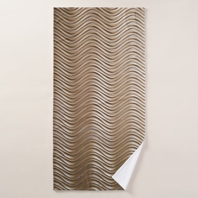 White concrete high-rise building bath towel (Bath Towel)