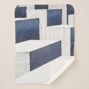 White concrete pavements sherpa blanket