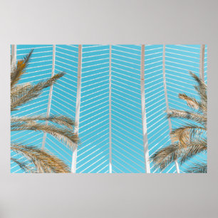 White concrete structure in the morning photo poster