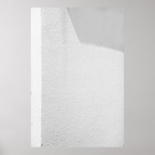 White concrete wall poster