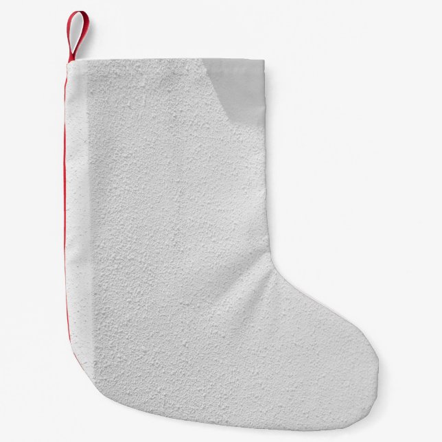 White concrete wall small christmas stocking (Front)