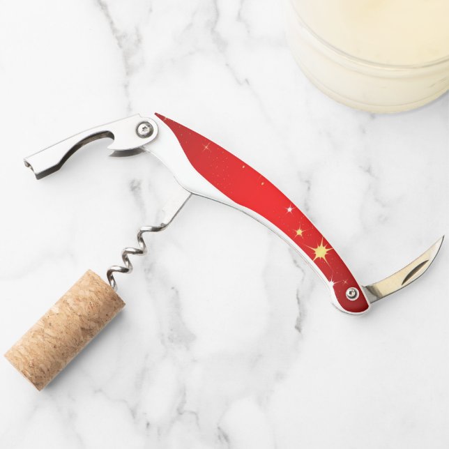 White Corkscrew Bottle Opener (Front)
