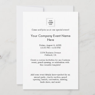 White Corporate Event Branding Design Invitation