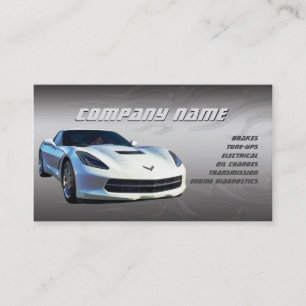 White Corvette Business Cards