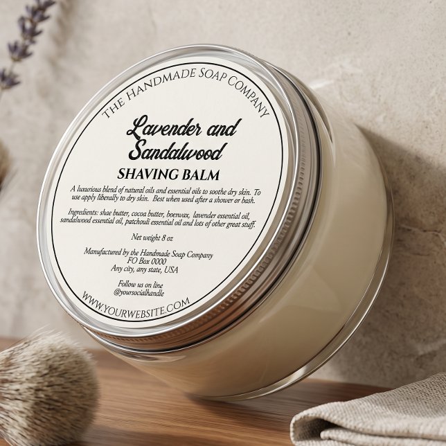White Cosmetics Jar Label with Ingredients (Creator Uploaded)