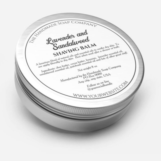 White Cosmetics Jar Label with Ingredients (Creator Uploaded)