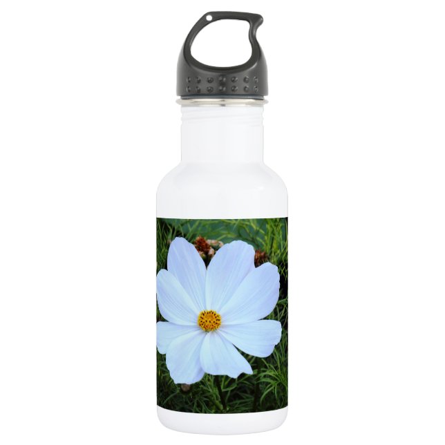 White Cosmos 532 Ml Water Bottle (Front)