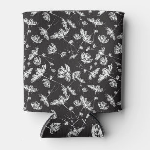 White cosmos flowers: isolated pattern. can cooler