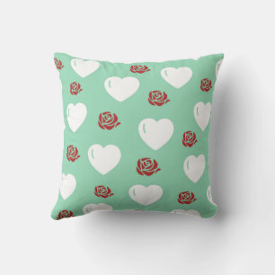 White Cosy Modern Romantic Chic Stylish Heart Cushion