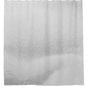 White cotton texture fabric shower curtain