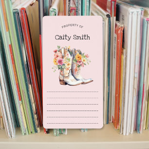 White Cowgirl Boots with Flowers property of