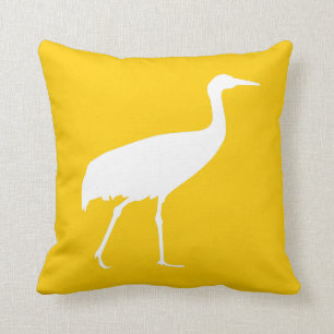 White Crane Cushion