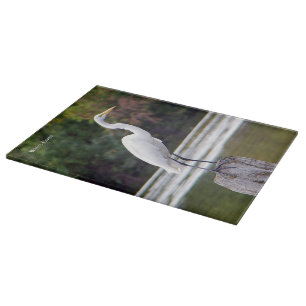 White Crane Cutting Board
