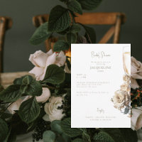 White & Cream Dried Roses Champagne Bridal Shower