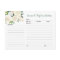 White Cream Floral bridal shower recipe cards