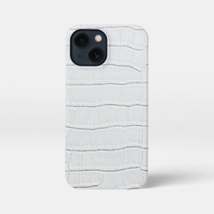 White Crocodile Skin Print iPhone 13 Mini Case