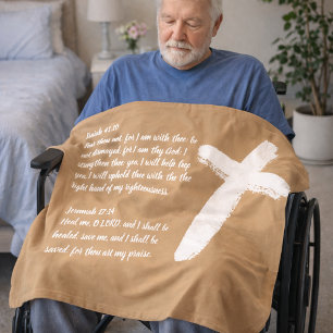 White Cross Christian Prayer Blanket