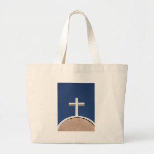 White Cross of Taos Large Tote Bag