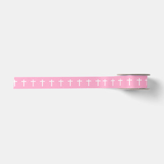 White Cross Satin Ribbon