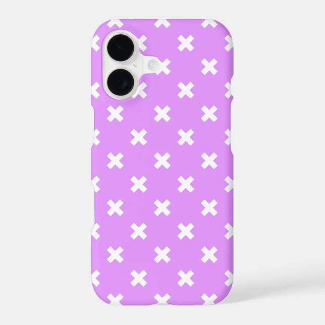 White cross stitches on lilac (Back)