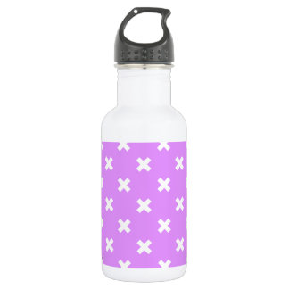 White cross stitches on lilac 532 ml water bottle