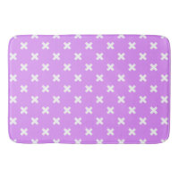 White cross stitches on lilac