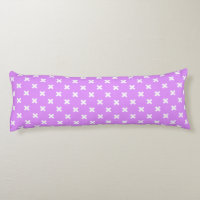 White cross stitches on lilac
