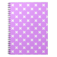 White cross stitches on lilac