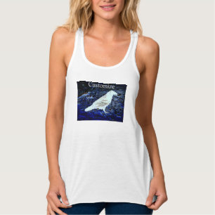 white crow design tank top
