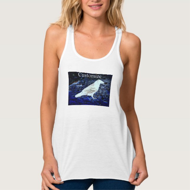 white crow design tank top (Front)