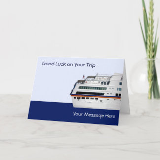 White Cruise Ship Covered Decks Greetings Card