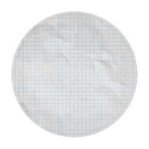 White Crumpled Paper Blue Lines Cutting Board
