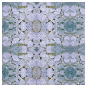 White Crystal Hydrangea Fabric