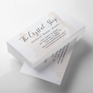 White Crystal Rock Shop Business Card