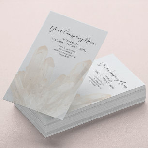 White Crystals Salon Spa Business Card