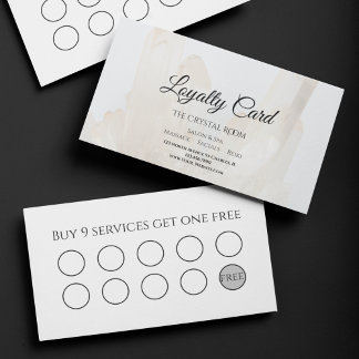 White Crystals Salon Spa Loyalty Card